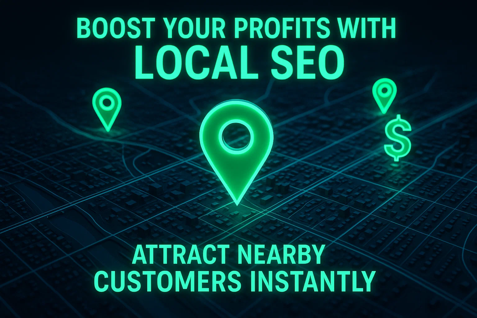 City map visual illustrating local SEO increasing profits for small businesses.