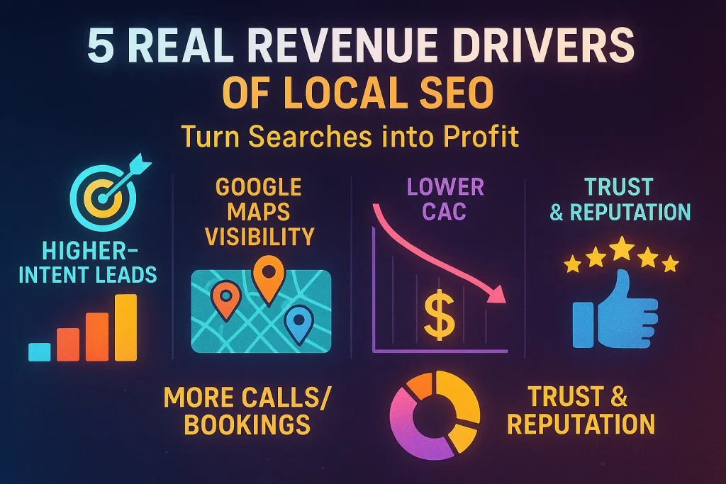 Infographic showing how local SEO drives real revenue for small businesses.