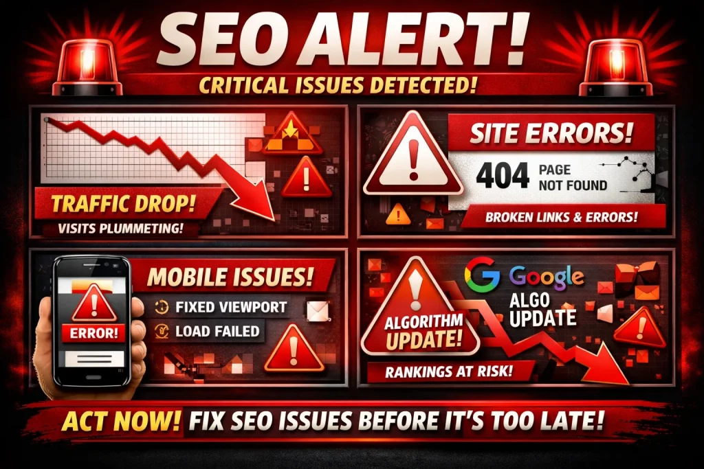 warning signs indicating immediate need for an SEO audit